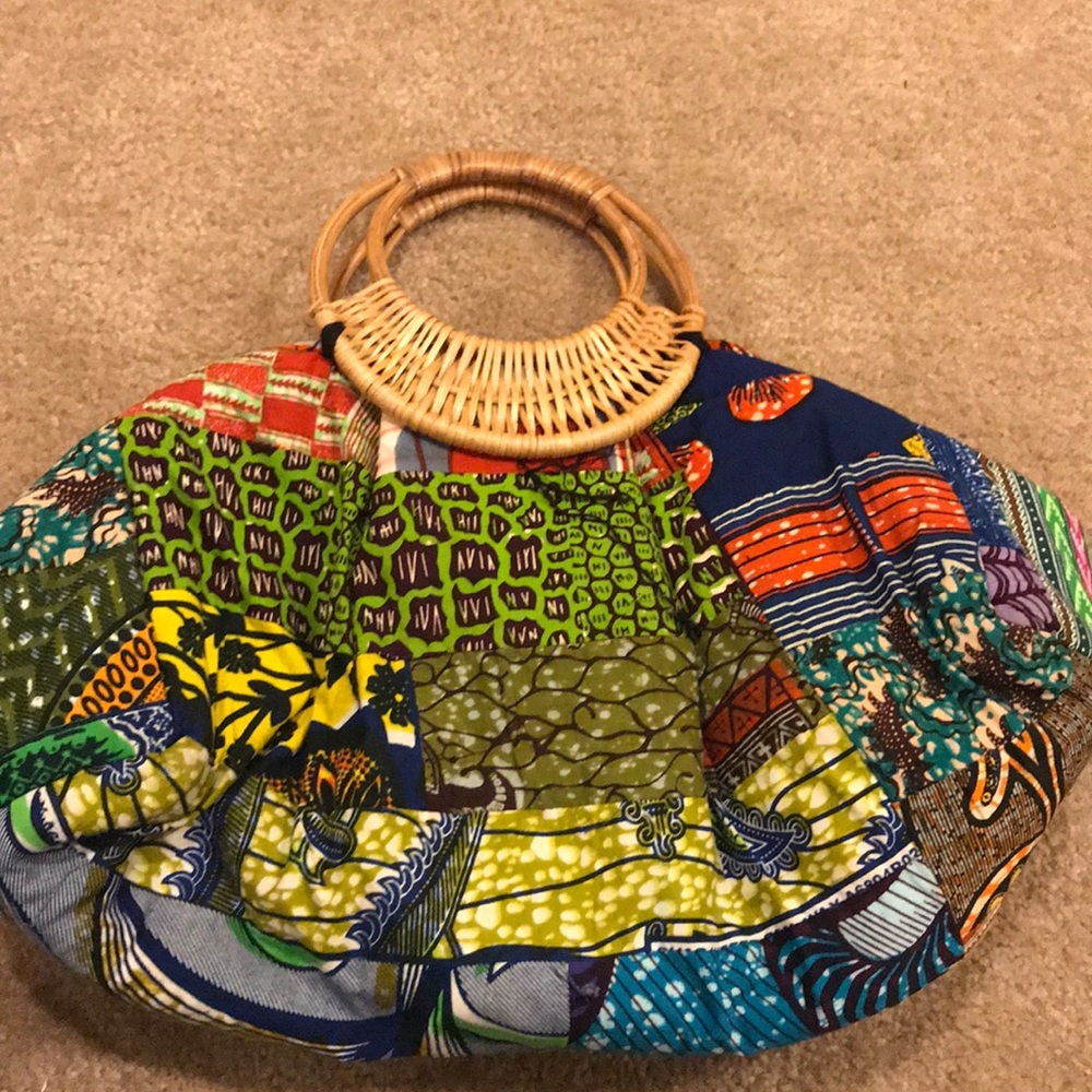 Large african print bag